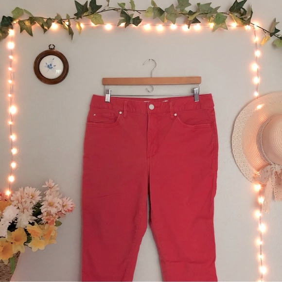 Seven 7 High-rise Skinny Crop Fuchsia Hot Pink Barbiecore Jeans - Picture 1 of 7